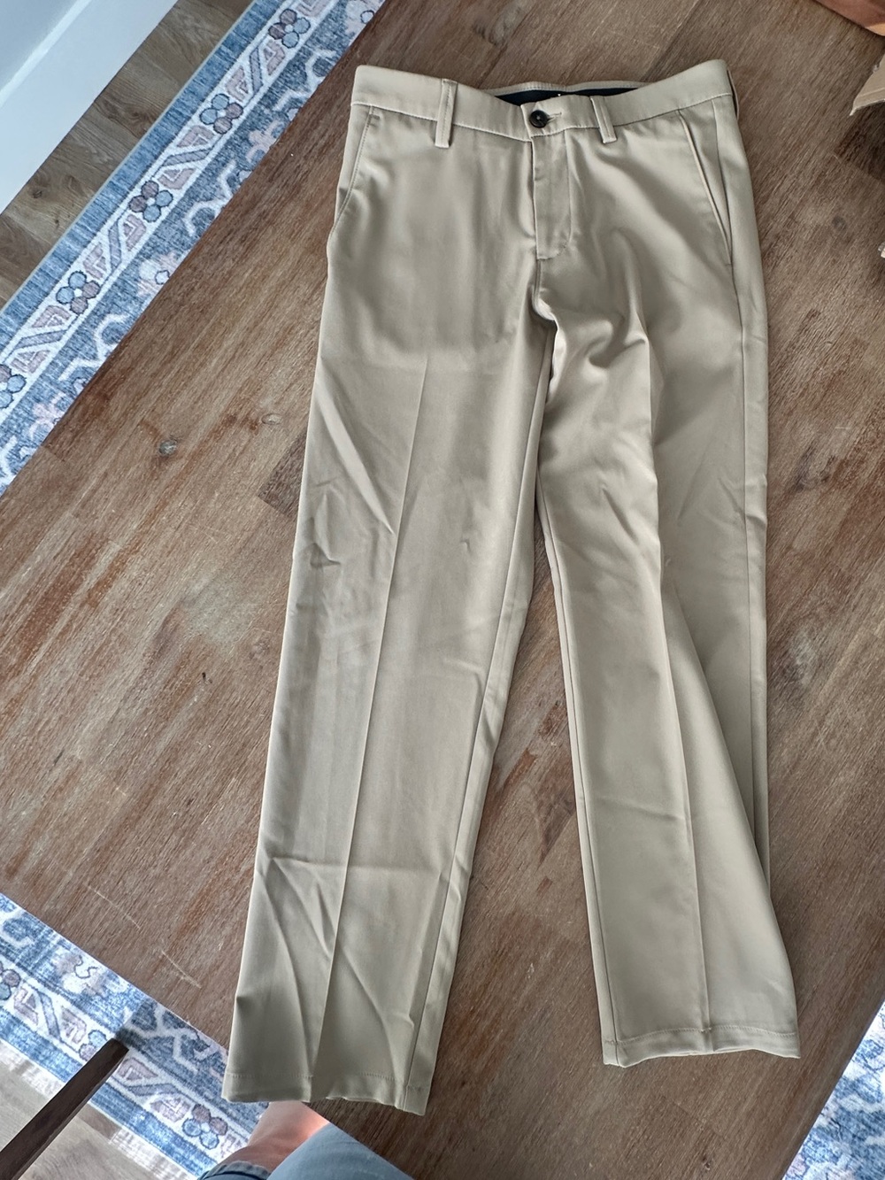 Haggar H26 Men’s 30x30 Khaki Performance Stretch Dress Pants Flat Front Comfort